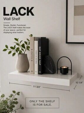 NEW! 2 Ikea LACK Floating Wall Shelf 11 3/4" X 10 1/4" White 16353 Home Decor